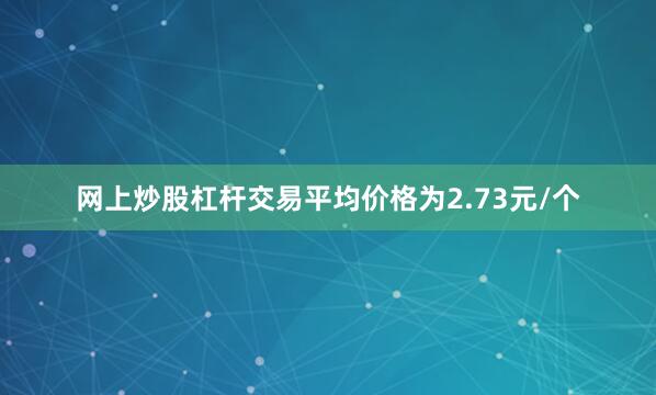 网上炒股杠杆交易平均价格为2.73元/个