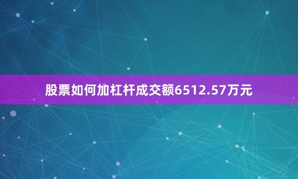 股票如何加杠杆成交额6512.57万元